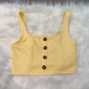 Yellow crop top